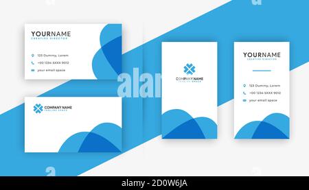 stylish blue elegant business card design . vector illustration eps10 Stock Vector