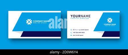 stylish blue elegant business card design . vector illustration eps10 Stock Vector