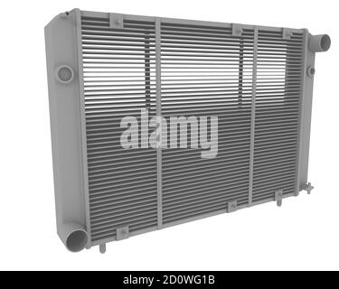 Car radiator, 3D rendering isolated on white background Stock Photo - Alamy