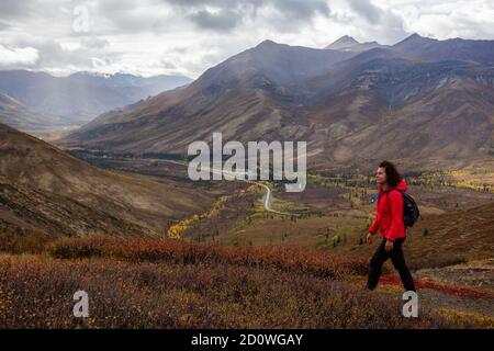 Girl Hiking in Canadian Nature