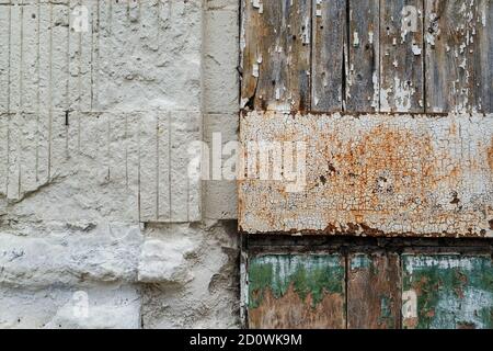 Detail of old building in poor condition. Stock Photo