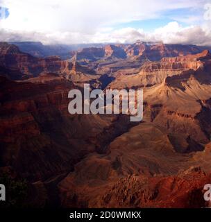 Incredible Views of the Colorado River as it Flows through the Grand Canyon taken from the South Stock Photo
