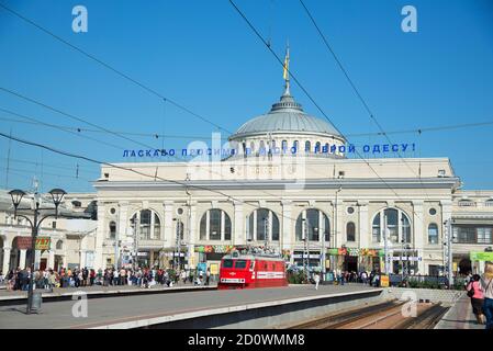 ODESSA / UKRAINE - SEPTEMBER 22, 2018: View of the main railway station Stock Photo
