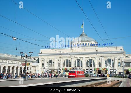 ODESSA / UKRAINE - SEPTEMBER 22, 2018: View of the main railway station Stock Photo