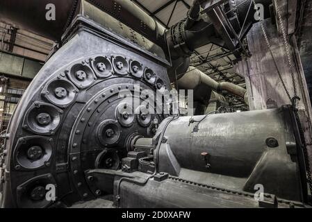 detail of a historic steam engine Stock Photo