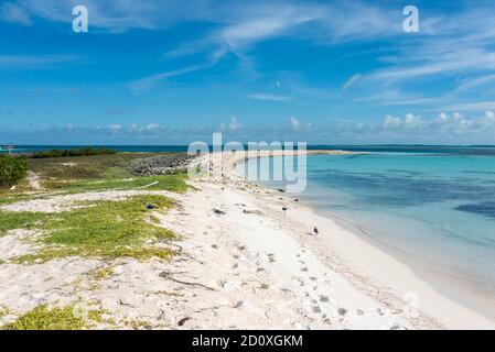 View of  the tropical beach in Cayo Nordisky (Los Roques  Archipelago, Venezuela). Stock Photo