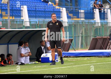 Pagani, Italy. 13th Mar, 2021. The coach Giacomo Filippi Palermo Football  Club.Serie C Championship - Marcello Torre Stadium, 30th day Group C. The  match between Paganese and Palermo ends with the final