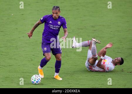 Orlando, Florida, USA. October 3, 2020: Orlando City midfielder JUNIOR URSO (11) competes for the ball during the Orlando City SC vs New York Red Bulls match at Exploria Stadium in Orlando, Fl on October 3, 2020. Credit: Cory Knowlton/ZUMA Wire/Alamy Live News Stock Photo