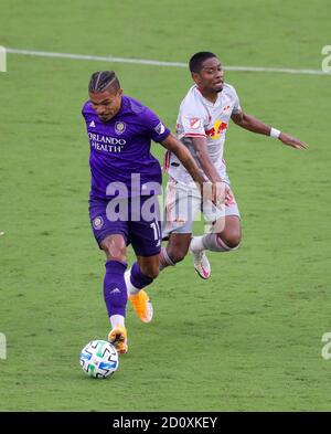 Orlando, Florida, USA. October 3, 2020: Orlando City midfielder JUNIOR URSO (11) competes for the ball during the Orlando City SC vs New York Red Bulls match at Exploria Stadium in Orlando, Fl on October 3, 2020. Credit: Cory Knowlton/ZUMA Wire/Alamy Live News Stock Photo