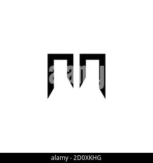 abstract letter mr simple geometric linear logo vector Stock Vector