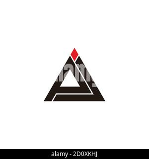 abstract letter pj triangle line geometric design logo vector Stock Vector