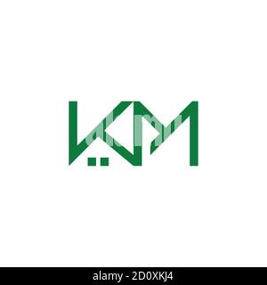 letter km real estate symbol simple geometric logo vector Stock Vector