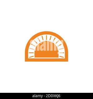 simple geometric sun rays symbol logo vector Stock Vector