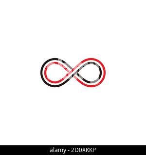infinity colorful line overlapping design logo vector Stock Vector