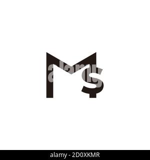 letter ms linked geometric line logo vector Stock Vector Image & Art ...