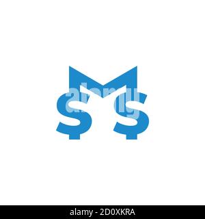letter ms linked geometric line logo vector Stock Vector Image & Art ...