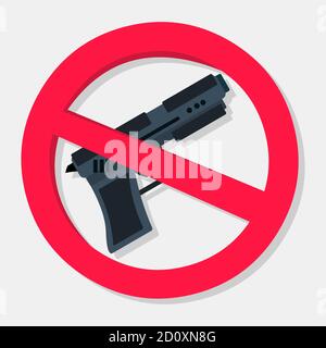 forbidden using gun sign vector illustration icon Stock Vector
