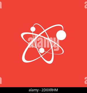 Galaxy Icon On Red Background. Red Flat Style Vector Illustration. Stock Vector