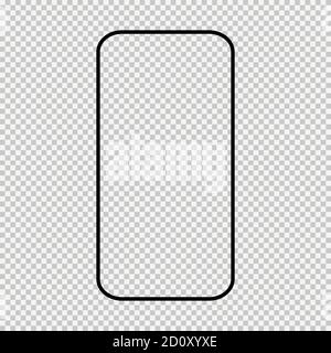 Smart mobil phone mock up, Smartphone technology template, modern blank telephnone, realistic vector illustration . Stock Vector