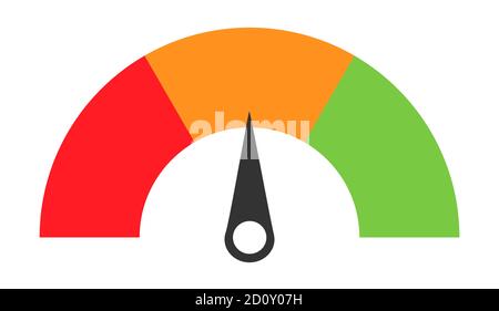 Customer icon emotions satisfaction meter with different symbol on white background . Stock Vector