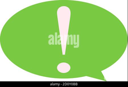 The exclamation business mark icon in bubble Stock Vector