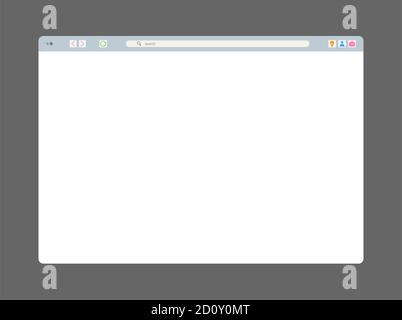 Simple flat vector browser window. Modern icon concept illustration . Stock Vector