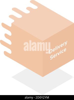 delivery service logo like 3d gift box Stock Vector