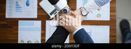 Successful meeting in cabinet Stock Photo