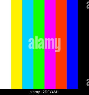 Colored vertical stripes on tv screen Royalty Free Vector