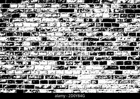 Rough Textured Old Brick Wall Background. Vector Illustration Stock Vector