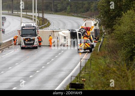 Essex UK. 4th October 2020. The A13 westbound carriage near