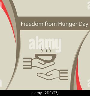 Freedom from Hunger Day is celebrated on September 28, 2006 to increase awareness about global hunger and promote Freedom from Hunger's empowerment of Stock Vector