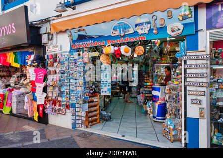 Benidorm, Alicante Province, Spain 5.10.2019, Souvenir shop in the old town Stock Photo
