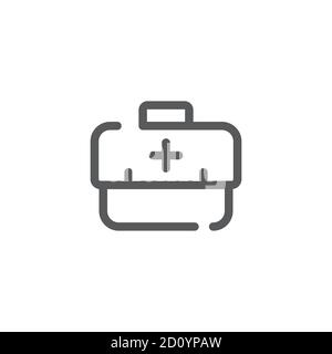 First aid kit vector icon symbol health isolated on white background Stock Vector