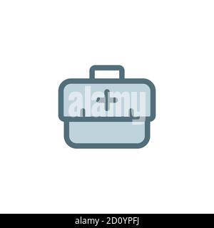 First aid kit vector icon symbol health isolated on white background Stock Vector