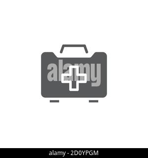 First aid kit vector icon symbol health isolated on white background Stock Vector