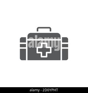 First aid kit vector icon symbol health isolated on white background Stock Vector