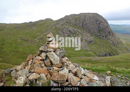 View of Harrison Stickle from loft crag, langdale pikes, Lake District Stock Photo