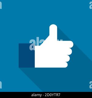 Flat hand as an icon, score like. Vector illustration Stock Vector