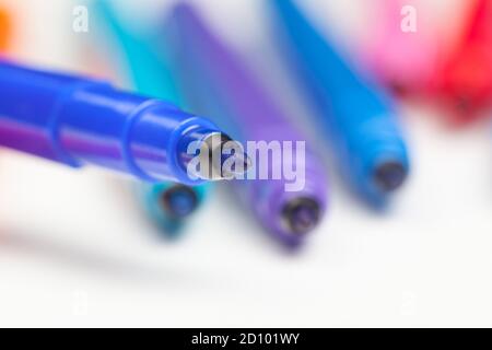 Colored markers isolated on white background. High quality photo Stock Photo