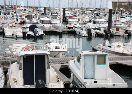 Marina de Herbaudière,  Noirmoutier, Vendee, Pays de la Loire,  France Stock Photo