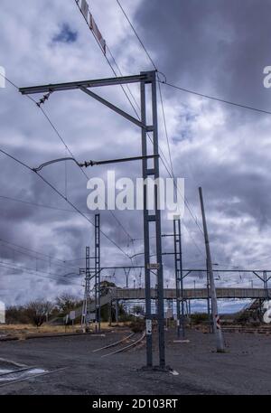 Leeu Gamka, South Africa - derelict railway station in this small town in the central Karoo in the Western Cape Stock Photo