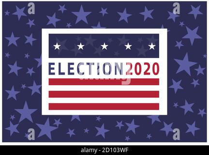 ELECTION 2020.  US Presidential Election poster for 2020 vector illustration Stock Vector