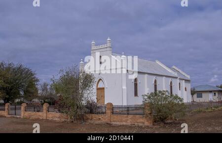 Leeu Gamka, South Africa - a small church hall in the small central Karoo town in the Western Cape province Stock Photo