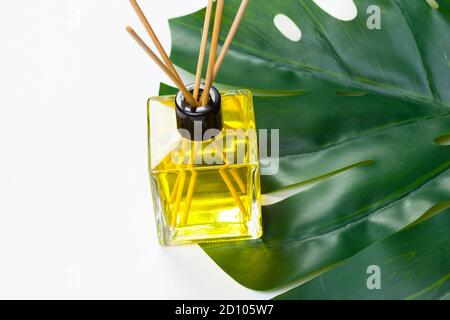 Handmade reed freshener in living room. High quality photo Stock Photo