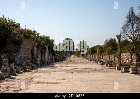 the ancient city way  of Ephesus, Turkey Stock Photo