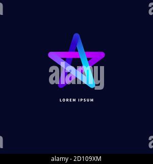 Star color logo. Symbol of victory, achievement Stock Vector