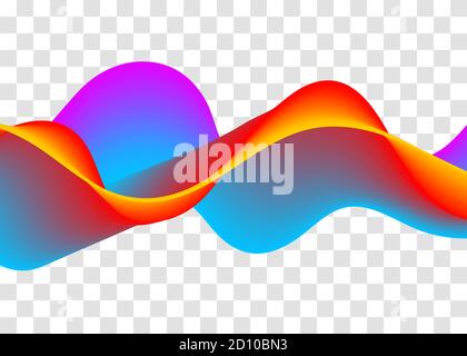 Sound abstract rainbow music wave. Wavy line Stock Vector