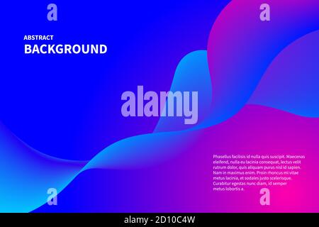 Digital blue wave. Abstract geometric background with smooth line Stock Vector