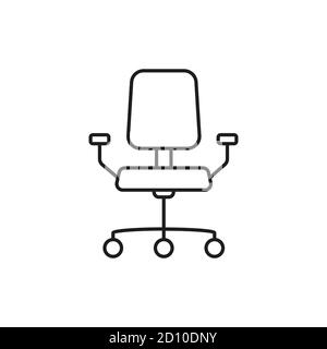 office chair icon element of furniture icon for mobile concept and web apps. Thin line chair icon can be used for web and mobile. Premium icon on Stock Vector